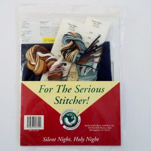 Silent Night Holy Night Just Cross Stitch Cathy Livingston Kit No 41711 - Picture 6 of 7